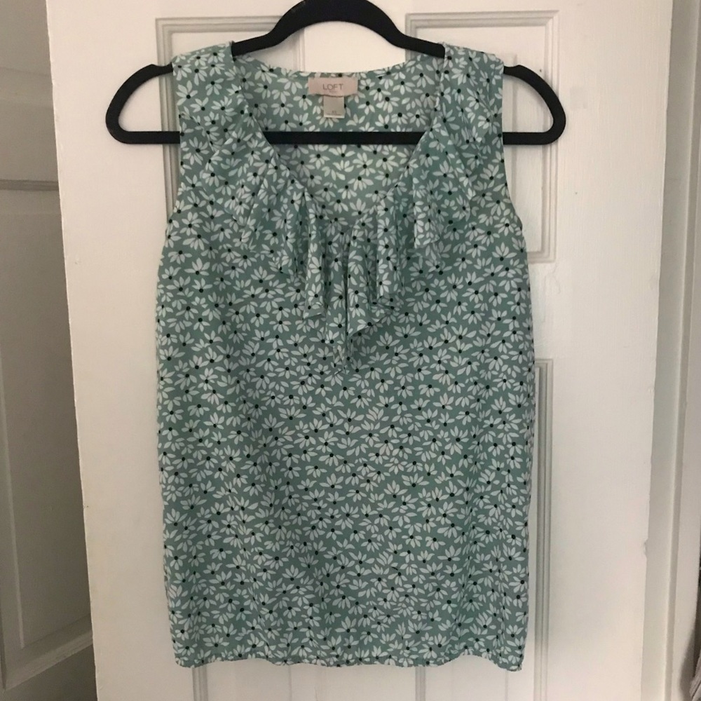 *LOFT* Floral Short Sleeve Blouse